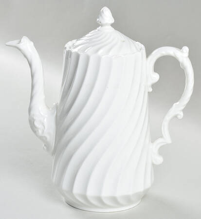 White Swirl Mini Coffee Pot & Lid by John  Aynsley & Sons