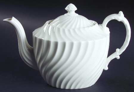 White Swirl Small Teapot & Lid