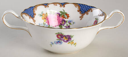 Wilton Blue (Heavy Gold) Flat Cream Soup Bowl