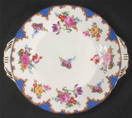Wilton Blue (Heavy Gold) Handled Cake Plate