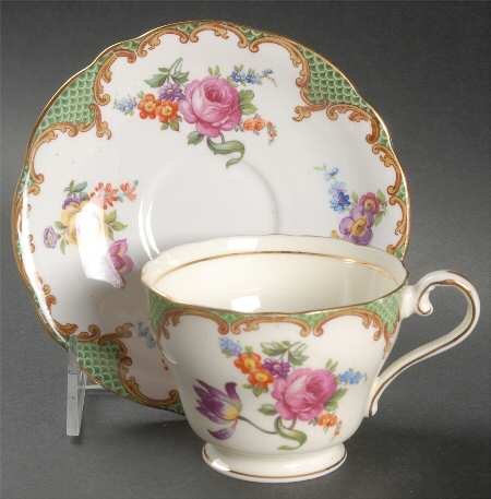 Wilton Green Footed Cup & Saucer Set