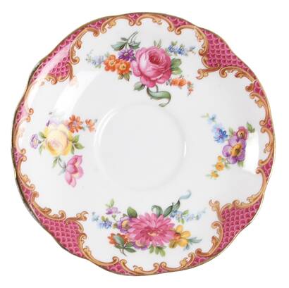 Wilton Pink Red (Scalloped) Saucer