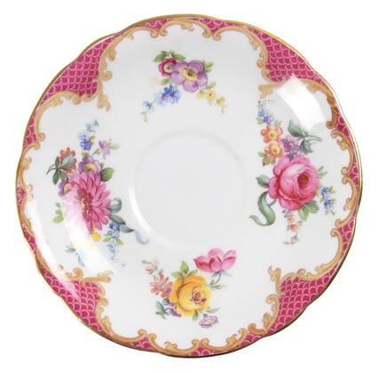 Wilton Pink Red (Scalloped) Saucer for Footed Cup