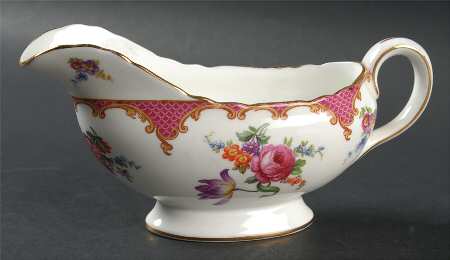 Wilton Pink Red (Scalloped) Gravy Boat