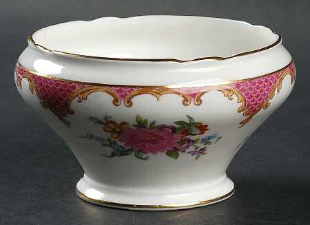 Wilton Pink Red (Scalloped) Open Sugar Bowl