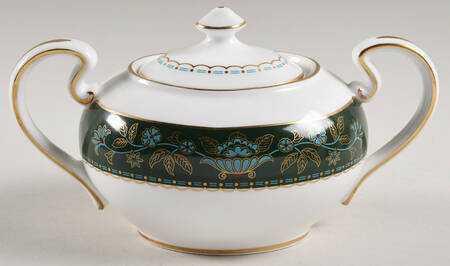 Winchester (Green) Sugar Bowl & Lid