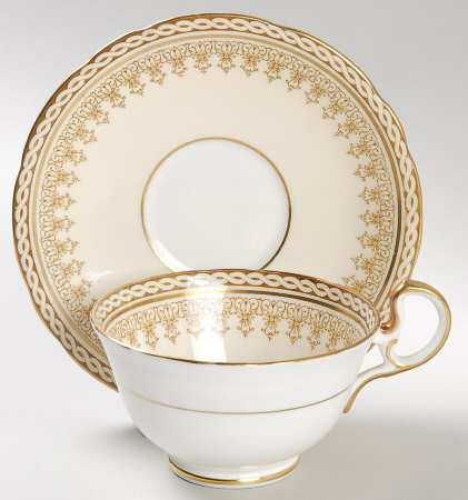 Winchester (Cream & White) Footed Cup & Saucer Set