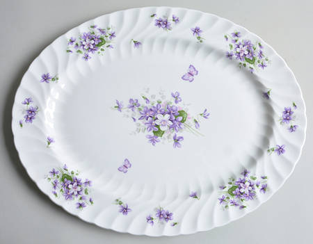 Wild Violets 16" Oval Serving Platter