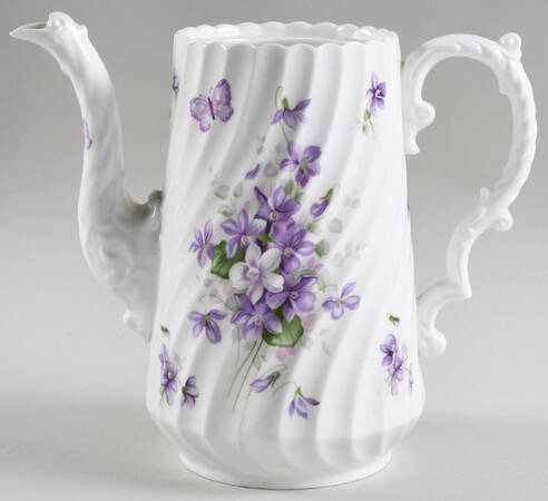 Wild Violets Coffee Pot No Lid