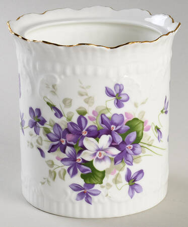 Wild Violets Biscuit Barrel No Lid