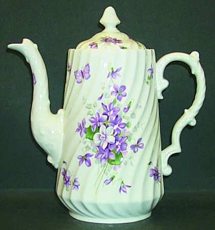 Wild Violets Coffee Pot & Lid