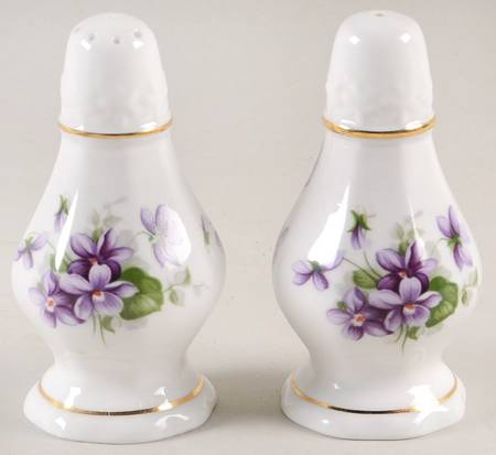 Wild Violets Salt & Pepper Set