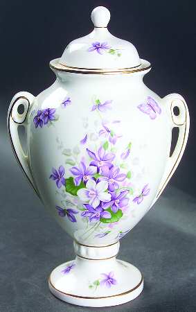 Wild Violets 7" Urn with Lid