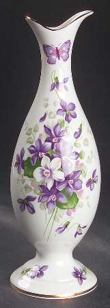 Wild Violets 9" Bud Vase