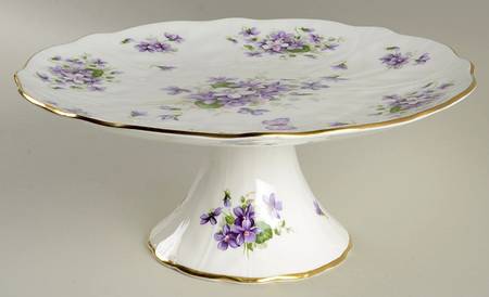 Wild Violets Pedestal Cake Stand