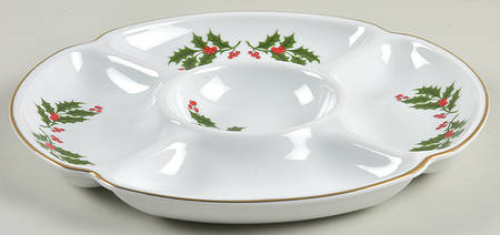 Christmas Holly (Porcelain) 5-Part Relish