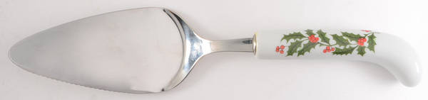 Christmas Holly (Porcelain) Pie & Cake Server with Stainless Blade