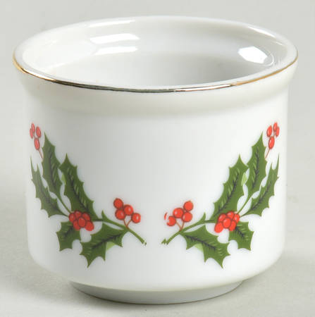 Christmas Holly (Porcelain) Votive Candleholder