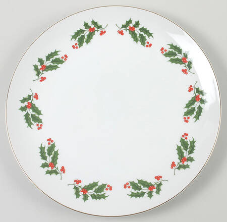 Christmas Holly (Porcelain) Cake Plate