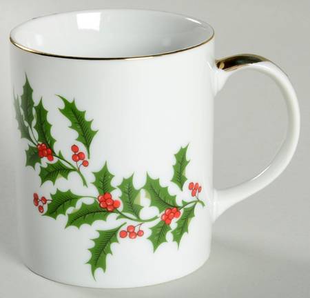 Christmas Holly (Porcelain) Mug