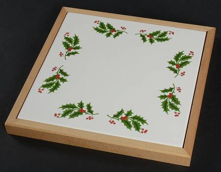 Christmas Holly (Porcelain) Cheese and Cracker Board