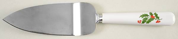Christmas Holly (Porcelain) Pie & Cake Server with Stainless Blade