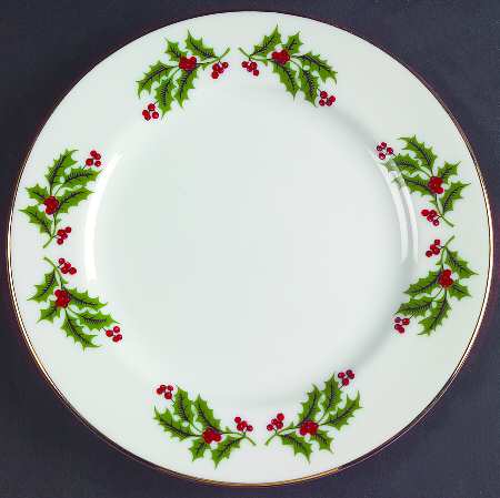 Christmas Holly (Porcelain) Bread & Butter Plate