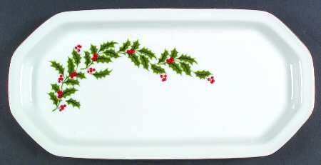 Christmas Holly (Porcelain) 13" Sandwich Tray