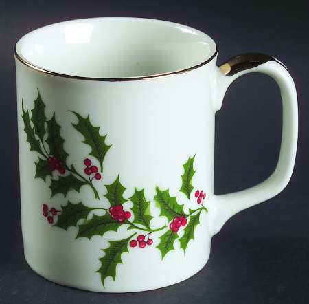 Christmas Holly (Porcelain) Mug