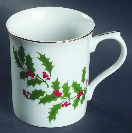 Christmas Holly (Porcelain) Mug