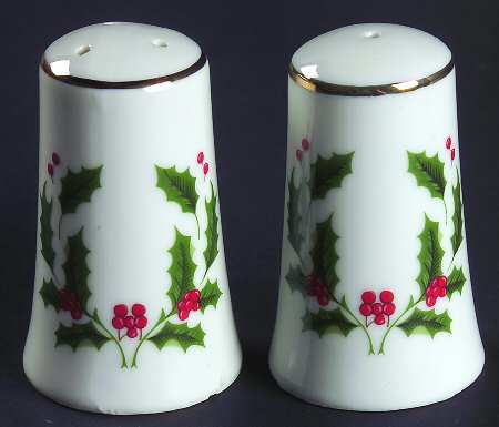 Christmas Holly (Porcelain) Salt & Pepper Set