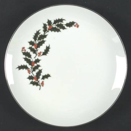 Christmas Holly (Porcelain) Coupe Salad Plate