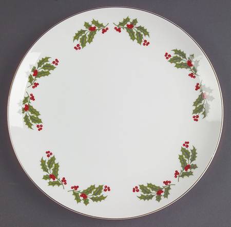 Christmas Holly (Porcelain) Coupe Salad Plate