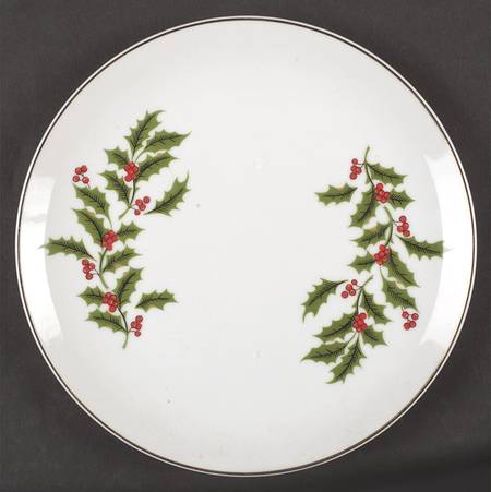 Christmas Holly (Porcelain) Coupe Salad Plate