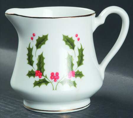Christmas Holly (Porcelain) Creamer