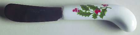 Christmas Holly (Porcelain) Individual Canape Knife