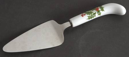 Christmas Holly (Porcelain) Pie & Cake Server with Stainless Blade
