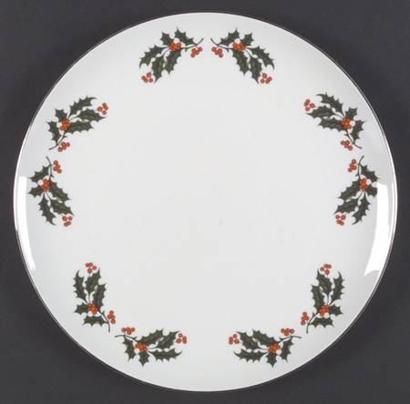 Christmas Holly (Porcelain) Coupe Dinner Plate