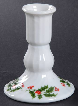 Christmas Holly (Porcelain) 3" Candlestick