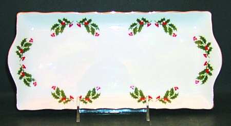 Christmas Holly (Porcelain) 13" Sandwich Tray