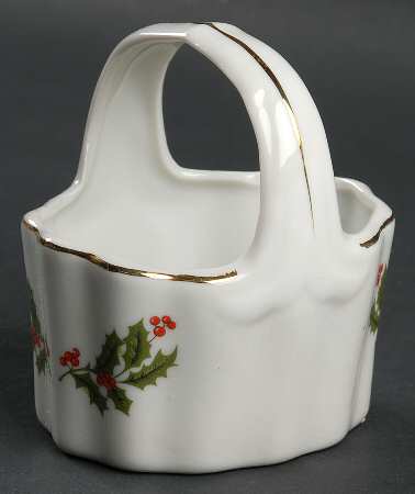 Christmas Holly (Porcelain) Small Basket