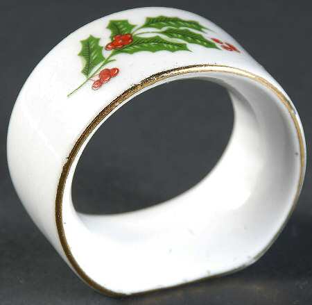 Christmas Holly (Porcelain) Napkin Ring