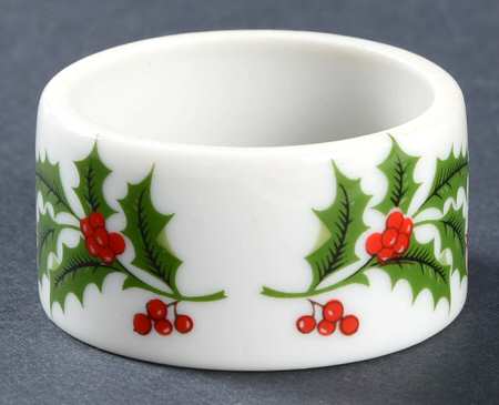 Christmas Holly (Porcelain) Napkin Ring