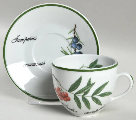 Elysian Gardens Flat Demitasse Cup & Saucer Set