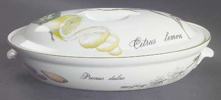 Elysian Gardens 1 Quart Oval Covered Casserole