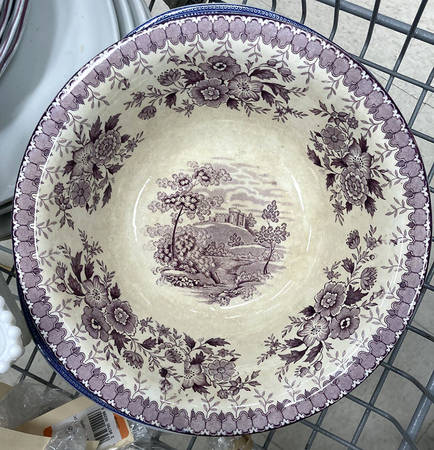 Woodland Purple 9" Round Vegetable Bowl