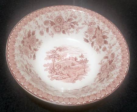 Woodland Pink 8" Round Vegetable Bowl