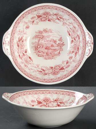 Woodland Pink Lugged Cereal Bowl
