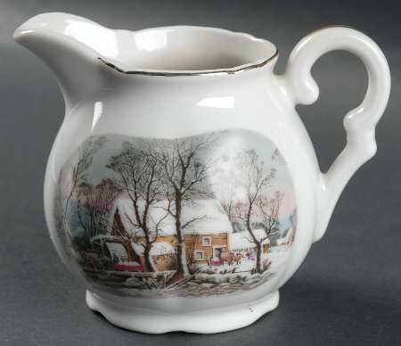 Currier & Ives (Scalloped) Creamer