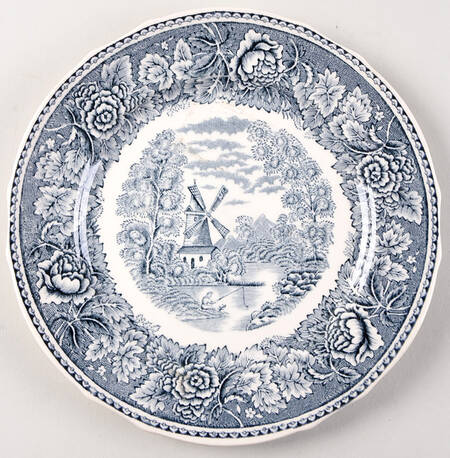 Landscape Gray Blue Salad Plate